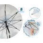 Parasol de plage Bleu Ø 200 cm SPF50+ Paon