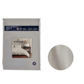 Jeu de draps Gift Decor Gris Lit ½ persones 3 Pièces