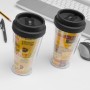 Glass with Lid Plastic 300 ml