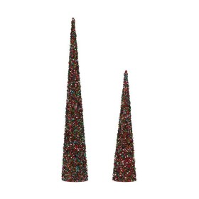 Christmas bauble Krist+ Blue Fuchsia Sequins Christmas 9,5 x 60 x 9,5 cm Cones