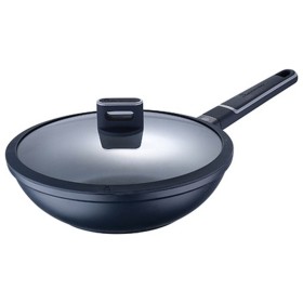 Wok Pan Masterpro Indigo Black Aluminium (Ø 28 cm)