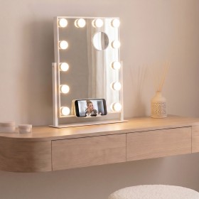 Tilting LED Vanity Mirror Hollywood Glarisse InnovaGoods 12 Light bulbs
