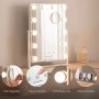 Miroir de coiffeuse inclinable à LED Hollywood Glarisse InnovaGoods 12 Ampoules