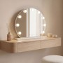 Round Vanity Mirror with LED Hollywood Gloette InnovaGoods 9 Light bulbs