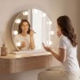 Round Vanity Mirror with LED Hollywood Gloette InnovaGoods 9 Light bulbs