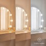 Round Vanity Mirror with LED Hollywood Gloette InnovaGoods 9 Light bulbs