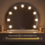 Round Vanity Mirror with LED Hollywood Gloette InnovaGoods 9 Light bulbs