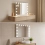 Miroir de maquillage avec LED Hollywood Glimma Deluxe InnovaGoods 15 Ampoules