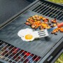 Pack Stainless Steel Foldable Charcoal BBQ and Teflon Barbecue Sheet InnovaGoods