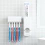 InnovaGoods Toothpaste Dispenser Set with Toothbrush Holder & Rechargeable Soap Dispenser