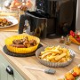 Pack de 4 paniers en silicone avec poignées pour friteuse à air et 2 pinceaux InnovaGoods