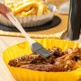 Set of 4 Silicone Baskets with Handles for Air Fryer and 2 Kitchen Brushes InnovaGoods