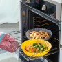Pack de 4 paniers en silicone avec poignées pour friteuse à air et 2 pinceaux InnovaGoods