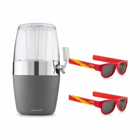 Beer Dispenser Cooling Pack InnovaGoods and 2 Roll-Up Sunglasses Sunfold Spain Red