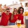Pack distributeur de bière réfrigérant InnovaGoods et 2 lunettes de soleil pliables Sunfold Spain Red