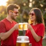 Beer Dispenser Cooling Pack InnovaGoods and 2 Roll-Up Sunglasses Sunfold Spain Red