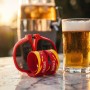 Beer Dispenser Cooling Pack InnovaGoods and 2 Roll-Up Sunglasses Sunfold Spain Red