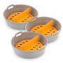 Set of Foldable Silicone Baskets with Handles and Dividers for Air Fryer InnovaGoods (3 Units)