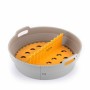 Lot de paniers pliables en silicone avec poignées et séparateurs pour friteuse à air InnovaGoods (3 unités)