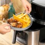 Set of Foldable Silicone Baskets with Handles and Dividers for Air Fryer InnovaGoods (3 Units)