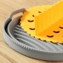 Lot de paniers pliables en silicone avec poignées et séparateurs pour friteuse à air InnovaGoods (3 unités)