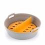 Lot de paniers pliables en silicone avec poignées et séparateurs pour friteuse à air InnovaGoods (3 unités)