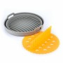 Lot de paniers pliables en silicone avec poignées et séparateurs pour friteuse à air InnovaGoods (3 unités)