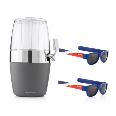 Beer Cooler Dispenser Pack InnovaGoods and 2 Rollable Sunglasses Sunfold France
