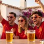 Beer Dispenser Cooling Pack InnovaGoods and 2 Folding Sunglasses Sunfold Spain Red