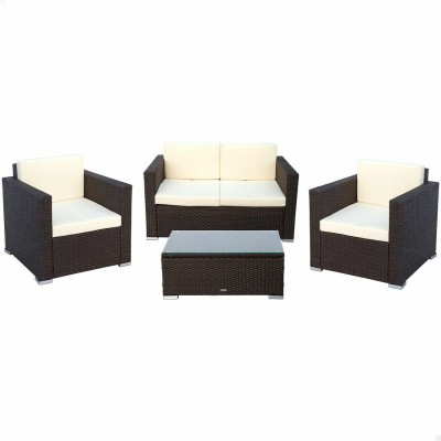 Meubles de jardin Aktive Noir Crème 128 x 72 cm