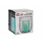 Bougeoir Gift Decor Bleu Argenté Argent Métal verre 15 x 17 x 15 cm Cage