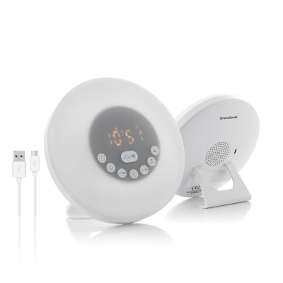 Rechargeable Sunrise Alarm Clock with Speaker InnovaGoods White (Refurbished A)