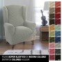 Housse de fauteuil à oreilles Sofaskins NIAGARA Gris clair (Reconditionné A)