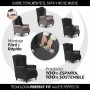 Wingback chair cover Sofaskins NIAGARA Light grey (Refurbished A)