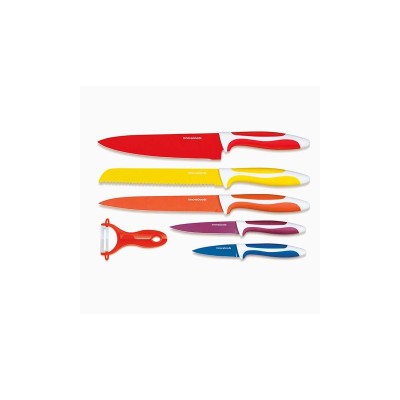 Ensemble de Couteaux en Céramique et Éplucheur Knoolvs InnovaGoods IG114918 Acier inoxydable 6 Pièces (Reconditionné B)