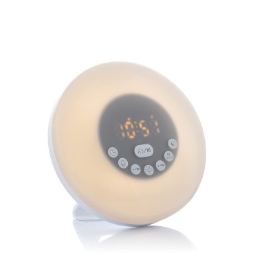 Rechargeable Sunrise Alarm Clock with Speaker InnovaGoods White (Refurbished B)