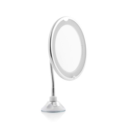 Miroir grossissant à LED avec bras flexible et ventouse Mizoom InnovaGoods IG814786 Blanc verre (Reconditionné A)