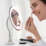 Miroir grossissant à LED avec bras flexible et ventouse Mizoom InnovaGoods IG814786 Blanc verre (Reconditionné A)