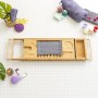 Plateau de Baignoire Extensible en Bambou InnovaGoods (Reconditionné B)
