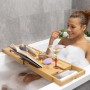 Plateau de Baignoire Extensible en Bambou InnovaGoods (Reconditionné B)