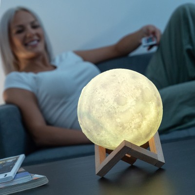 Lampe LED Rechargeable Lune InnovaGoods Moondy Blanc 1,5 W 3,7 V (1 Unité) (Reconditionné B)