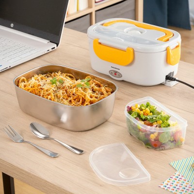 Boîte à lunch électrique pour le bureau et la voiture InnovaGoods Gris polypropylène Plastique 1,5 L (Reconditionné D)