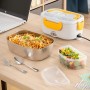 Boîte à lunch électrique pour le bureau et la voiture InnovaGoods Gris polypropylène Plastique 1,5 L (Reconditionné D)