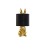 Desk lamp DKD Home Decor Black Cotton Resin 220 V Golden 40 W Rabbit (20 x 20 x 43 cm)