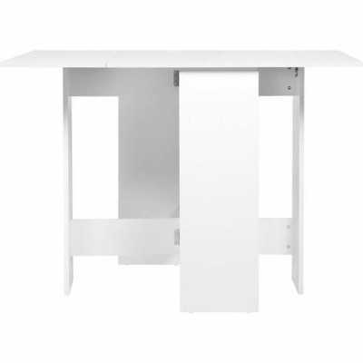 Table d'Appoint Pliable Blanc Contre-plaqué