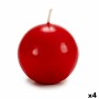Bougie Ballon Ø 7,5 cm Rouge Cire (4 Unités)