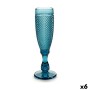 Coupe de champagne Bleu verre 6 Unités (180 ml)