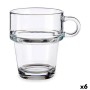 Tasse Empilable Verre Transparent (260 ml) (6 Unités)