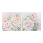 Painting DKD Home Decor Flowers 100 x 3 x 100 cm Flowers Shabby Chic (2 Units)